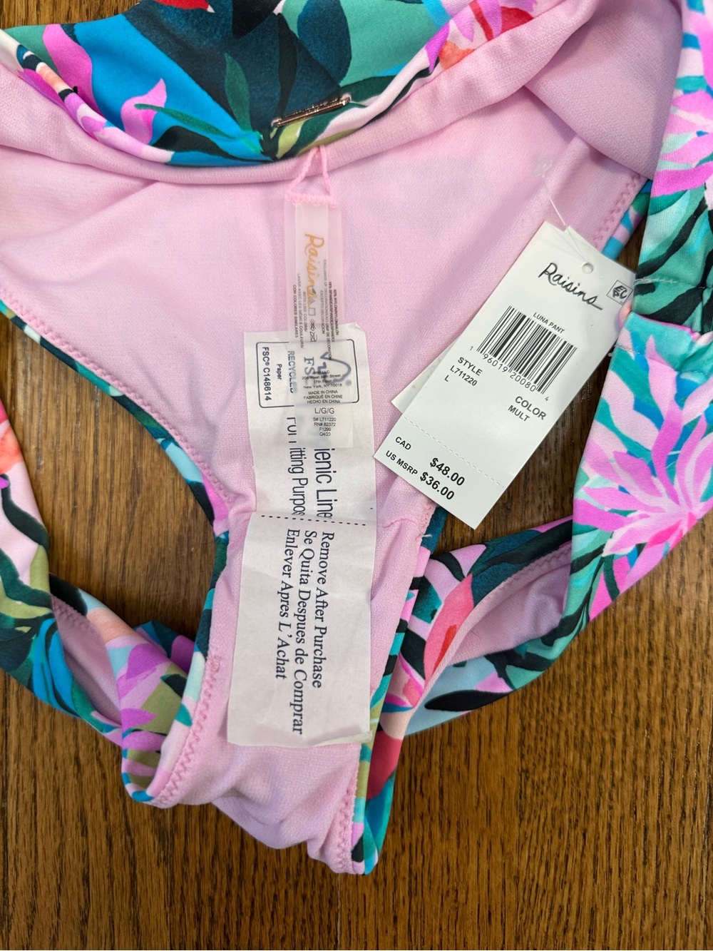 NWT Raisins Rashguard Top & Bikini Bottom - Picture 3 of 5